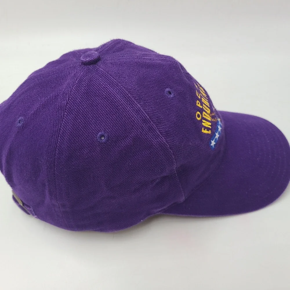 Vintage Operation Enduring Freedom Hat Strapback Purple USA Military OEF War Men